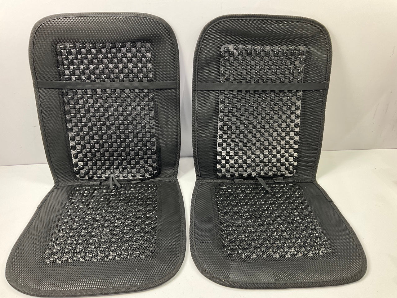 (2) Pilot SC-277E Black Velvet Bead Seat Cushion, Universal Fit