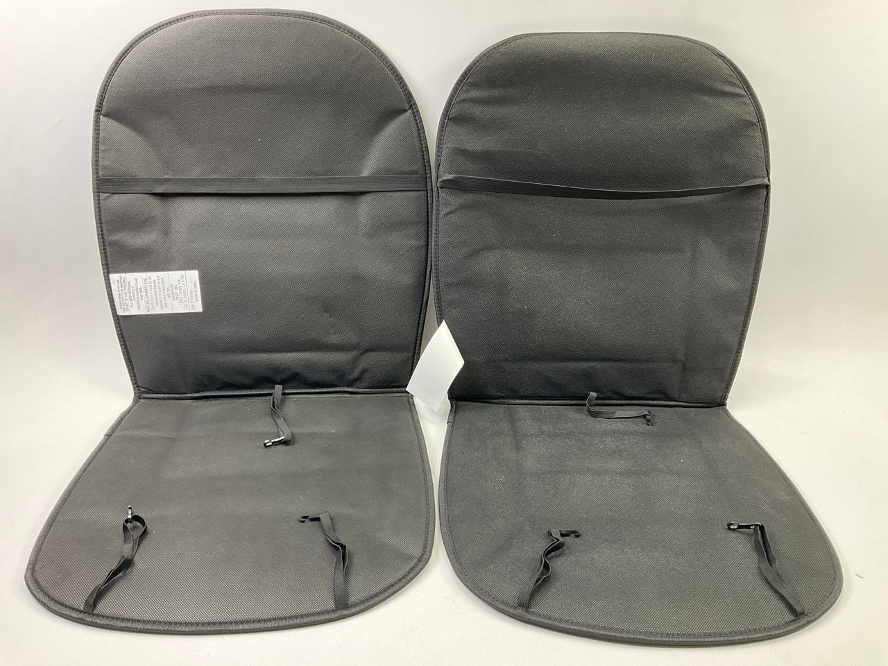 (2) Pilot Automotive SC278G Black Gray Simulated Leather Seat Cushions Universal