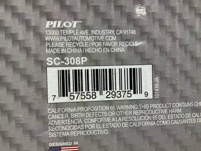 Pilot SC-308P PINK Front Seat Cover Kit W/ Steering Wheel Cover & Seat Belt Pads