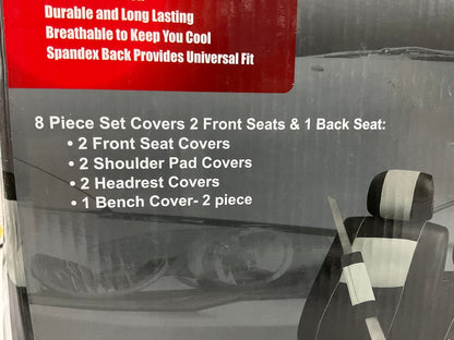 Pilot SC-310G Sport Mesh Black/Gray Seat Cover Combo Kit, 8 Pieces