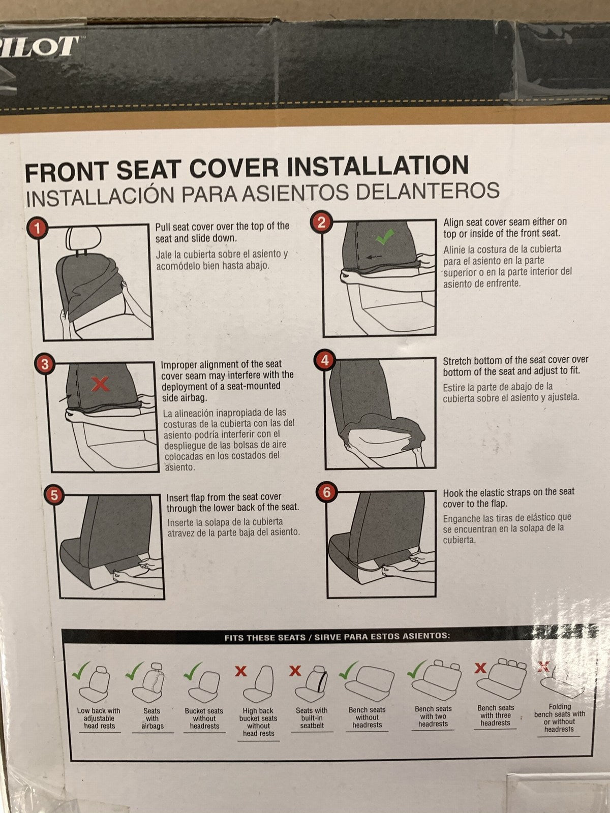 Pilot SC-5025E Black Camo Mesh Truck Van Seat Cover Front Seats And Rear Bench