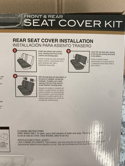Pilot SC-5025E Black Camo Mesh Truck Van Seat Cover Front Seats And Rear Bench