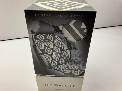 Pilot Automotive SC-569 Wool Seat Vest, Black / Gray Seat Cover, Aztec Design