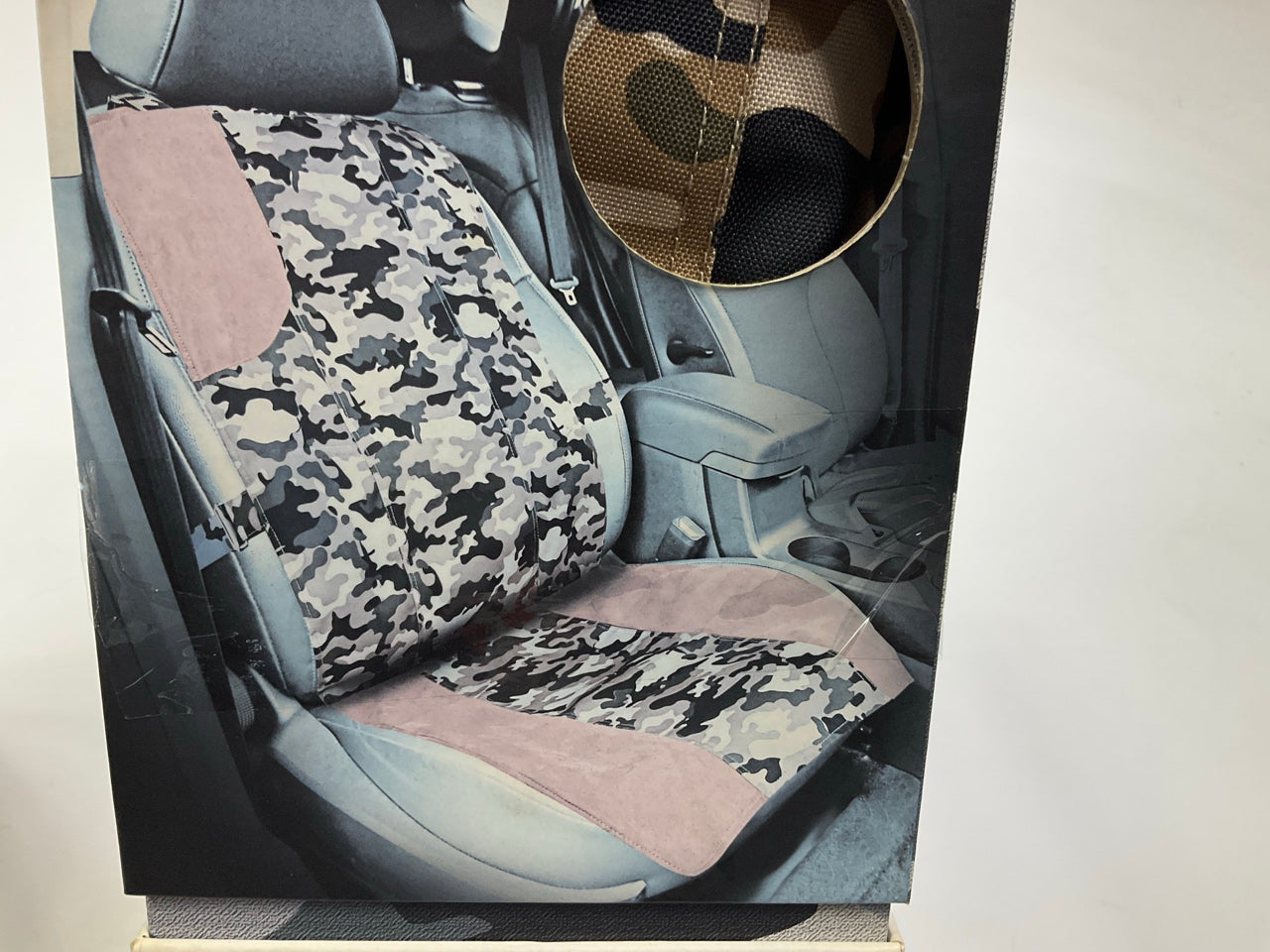 (2) Pilot Automotive SC-573 Seat Vest (Seat Cover) Camo Suede