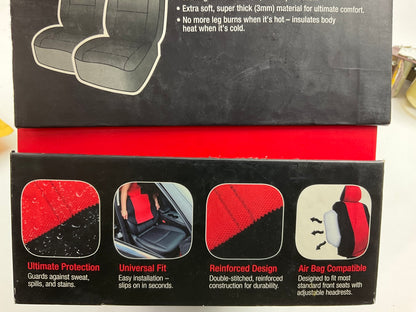 Pilot SC-576 - Neoprene Red-Black Seat Cover, 2PC, Universal Fit