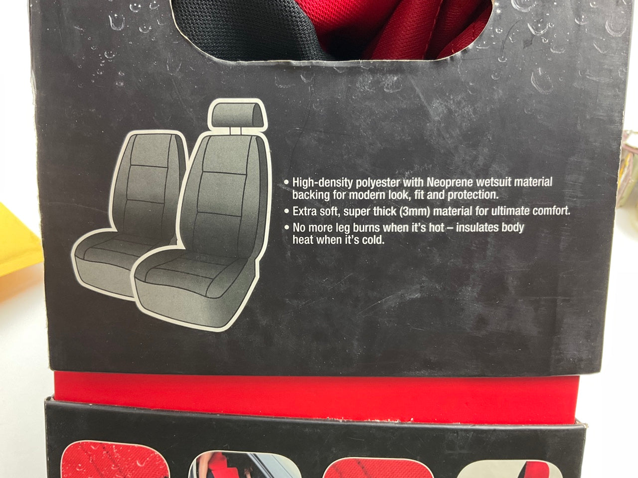 Pilot SC-576 - Neoprene Red-Black Seat Cover, 2PC, Universal Fit