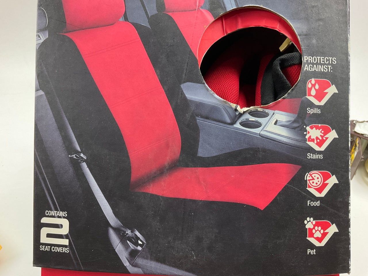 Pilot SC-576 - Neoprene Red-Black Seat Cover, 2PC, Universal Fit