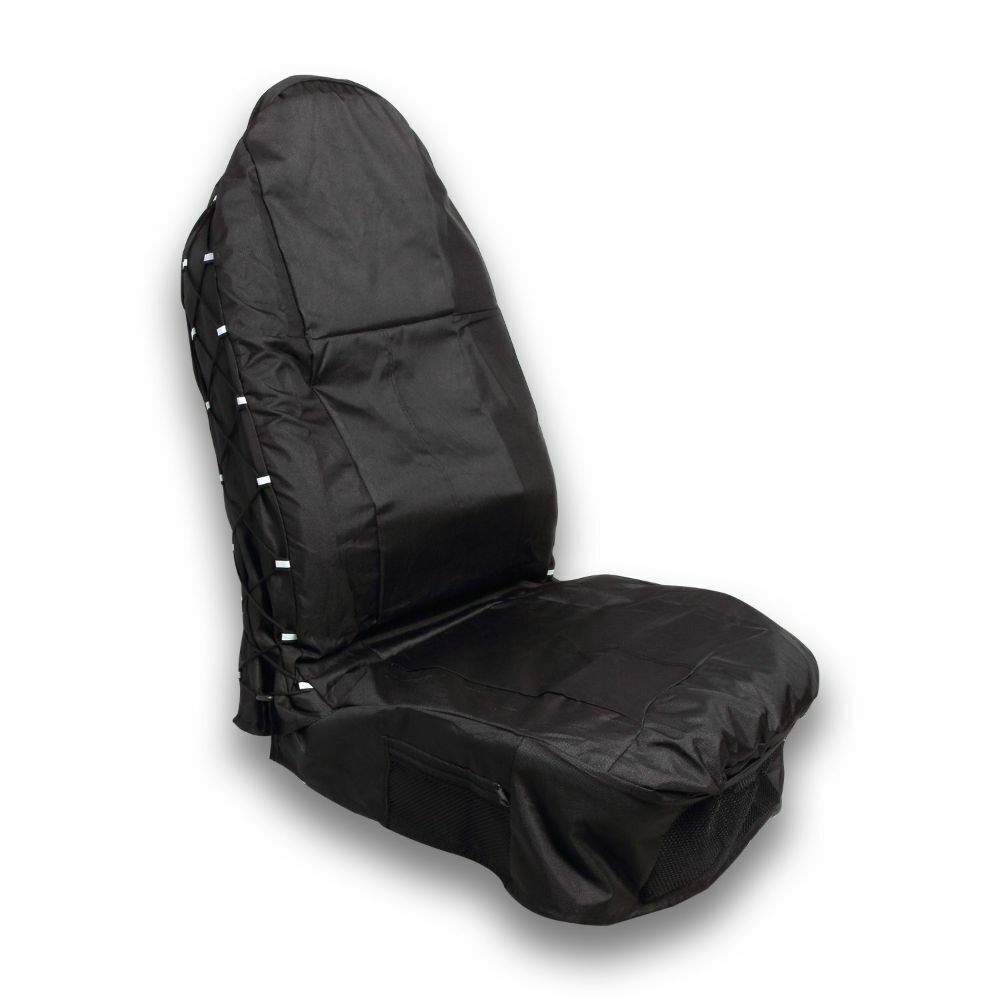 (2) Pilot SC-583 Seat Covers Protectors With Cargo Pockets, Universal Fit