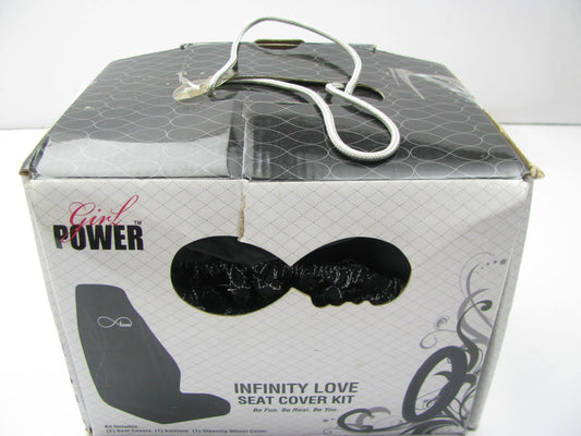 Pilot SC606 ONE Seat Cover & Steering Wheel Cover Kit, Infinity Love Emblem Logo