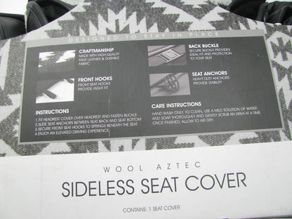 Pilot SC-645 Wool Premium Seat Vest Sideless Cover, Black & White