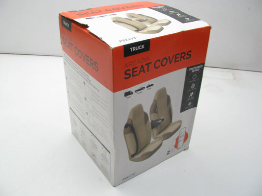 Pilot SC-666 Arcadia Front Seat Covers, Beige (PAIR), Universal Fit