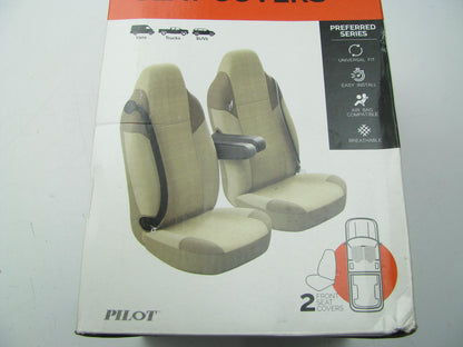 Pilot SC-666 Arcadia Front Seat Covers, Beige (PAIR), Universal Fit