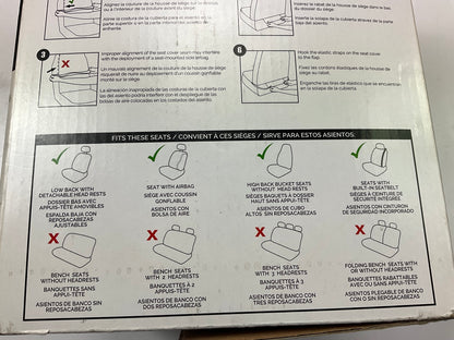 Pilot SC-667 Arcadia Truck Black Seat Covers 2PC, Universal Fit