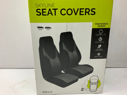 Pilot SC-676 Universal Skyline Black Seat Covers (PAIR) - Covers 2 Front Seats