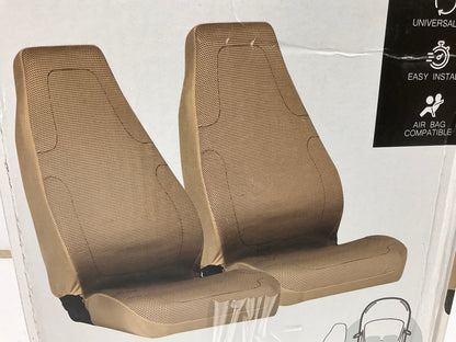 Pilot SC-679 Dallas Universal Car Seat Cover Set, Beige (PAIR)