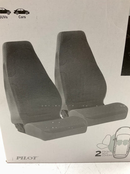 Pilot SC-680 2 PC Dallas Gray UNIVERSAL FRONT Seat Covers