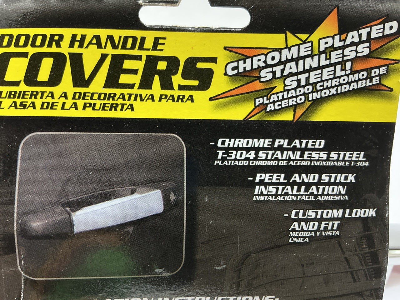 07-12 Silverado Sierra Front Door Handle Covers, Chrome Plated Stainless Steel