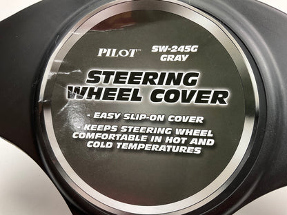 Pilot SW-245G Gray Sheep Skin Steering Wheel Cover - 14.5'' To 15'' Diameter