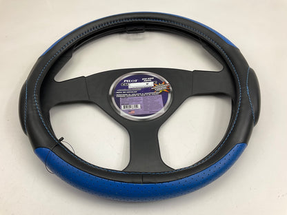 Pilot SW68B Blue Comfort Grip Racing Style Car Steering Wheel Cover, 14.5''-15''