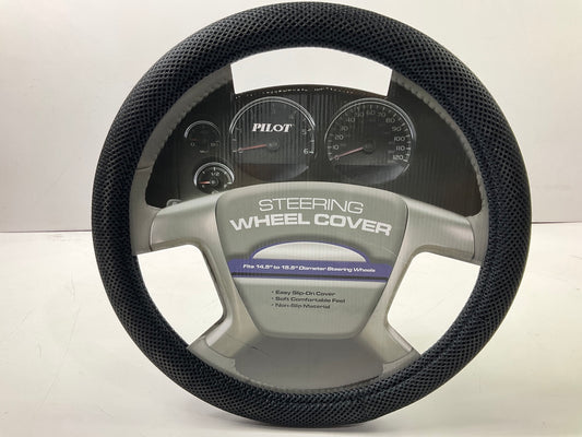 Pilot SW-221 Sport Mesh Black Steering Wheel Cover For 14-1/2''-15-1/2'' Diameter