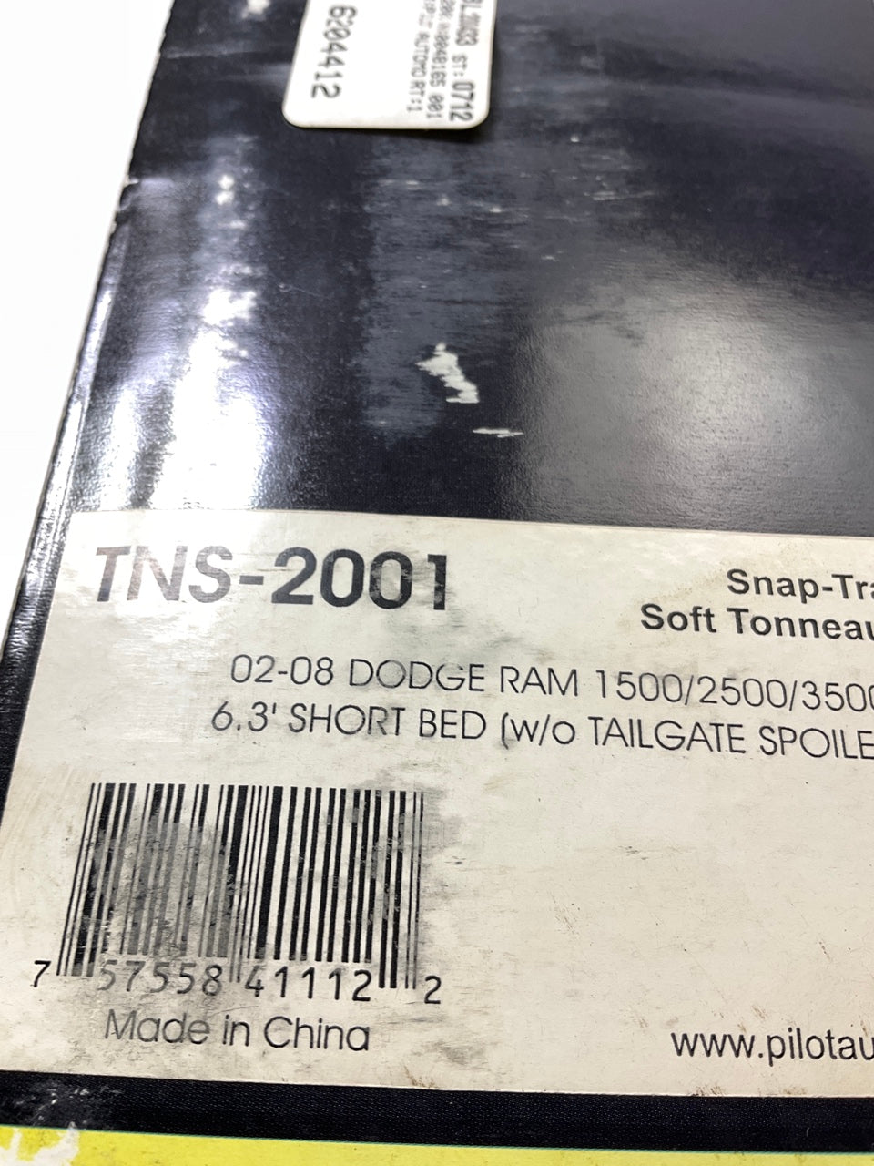 MISSING CLAMPS - Pilot TNS-2001 - Vinyl Tonneau Cover For 02-08 RAM W/ 6.3' BED