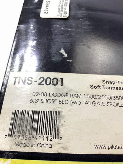 MISSING CLAMPS - Pilot TNS-2001 - Vinyl Tonneau Cover For 02-08 RAM W/ 6.3' BED