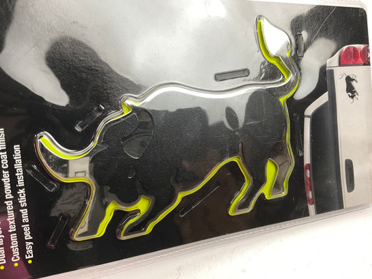 Pilot TT-093B Bully Black Bull Stainless Steel Peel And Stick Emblem