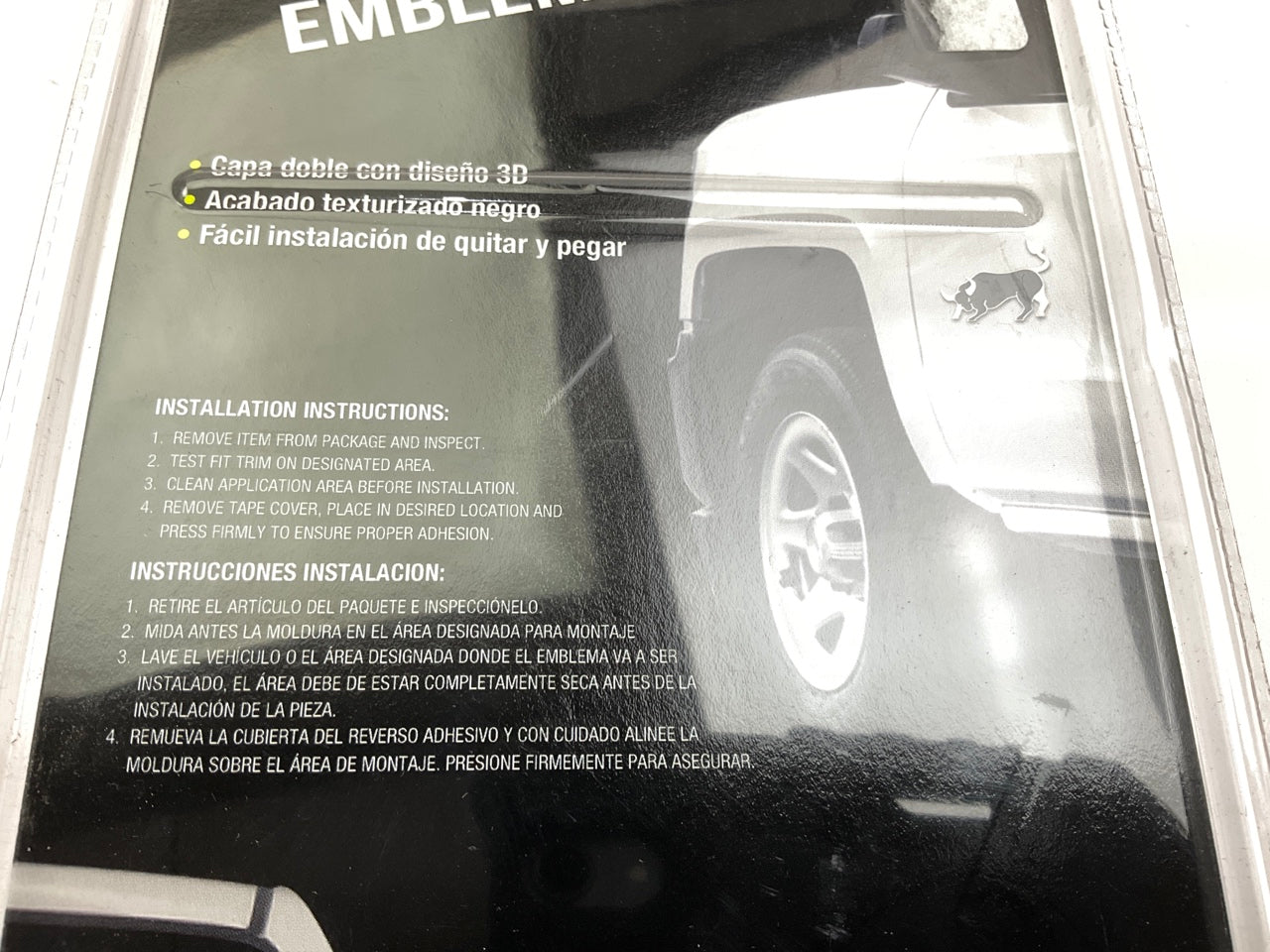 Pilot TT-093B Bully Black Bull Stainless Steel Peel And Stick Emblem