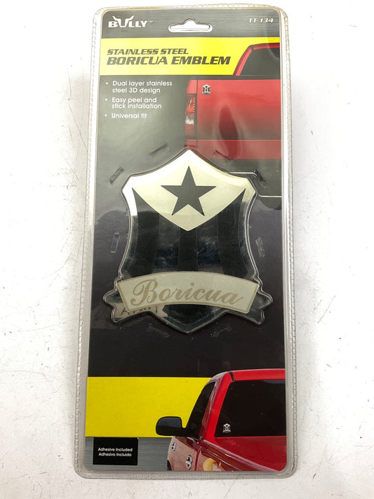 Pilot TT-134 Emblem ''Boricua'' Dual Layer Stainless Steel 3D Design Universal Fit