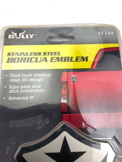 Pilot TT-134 Emblem ''Boricua'' Dual Layer Stainless Steel 3D Design Universal Fit