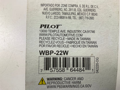 Pilot WBP-22W Arista Dual 22'' Anodized White Windshield Wiper Blade