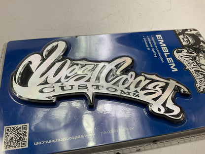 Pilot WCC-0101 Aluminum Emblem ''West Coast Customs'', Universal Fit