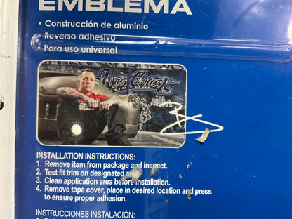 Pilot WCC-0101 Aluminum Emblem ''West Coast Customs'', Universal Fit