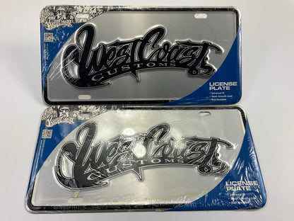 (2) Pilot WCC-0702S ''West Coast Customs'' Novelty License Plates