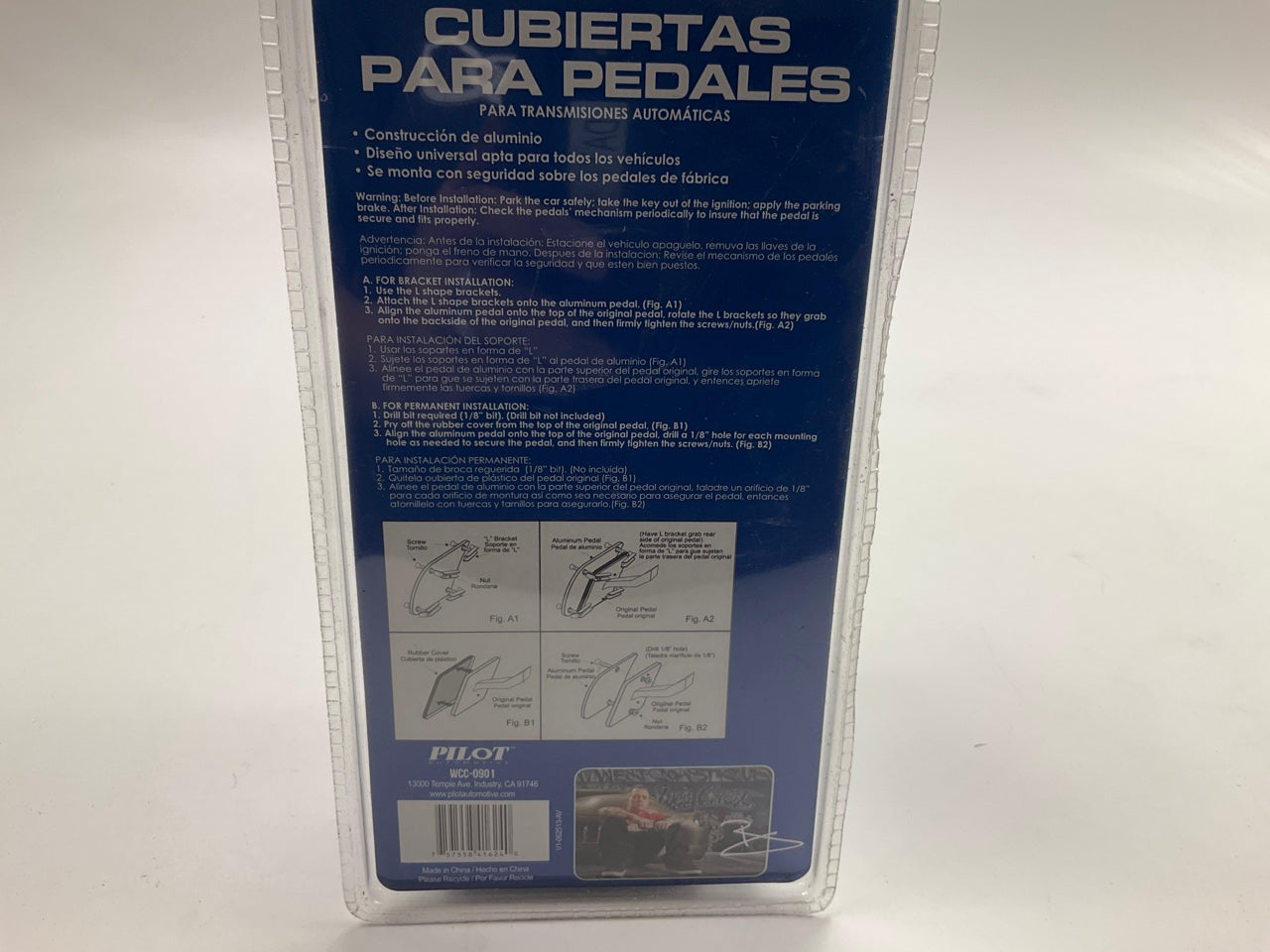 Pilot WCC-0901 Universal ''West Coast'' Automatic Trans Pedal Pads Cover