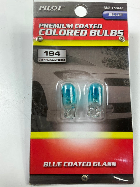 Pilot WI-194B - Colored Light Bulbs, Blue, 2 PC