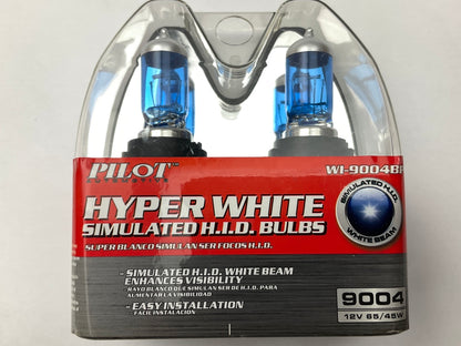 Pilot WI-9004BP Hyper White Simulated HID Light Bulbs, (9004) 12V 65/45W