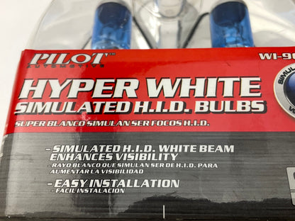 Pilot WI-9004BP Hyper White Simulated HID Light Bulbs, (9004) 12V 65/45W