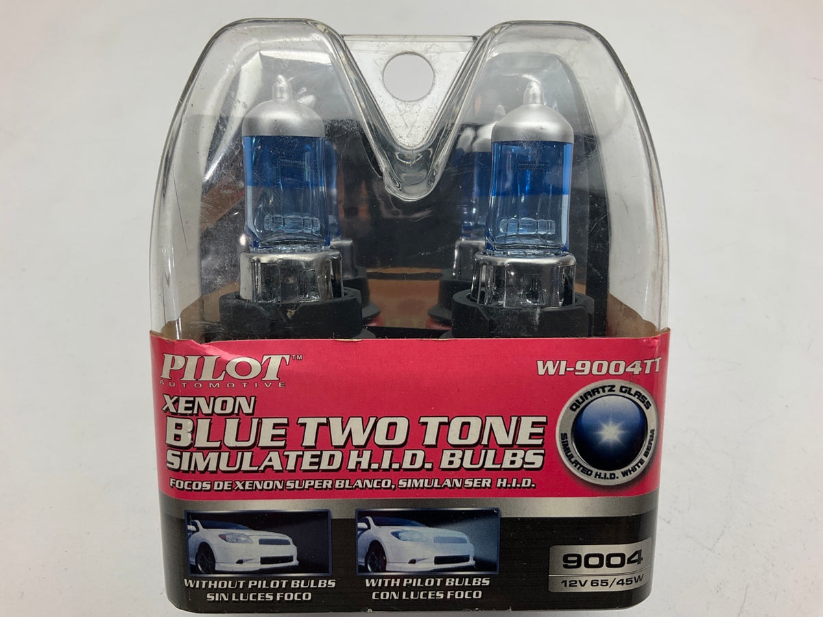 Pilot WI-9004-TT Xenon HID Blue Two Tone Headlight Lamp Light Bulbs # 9004 12V