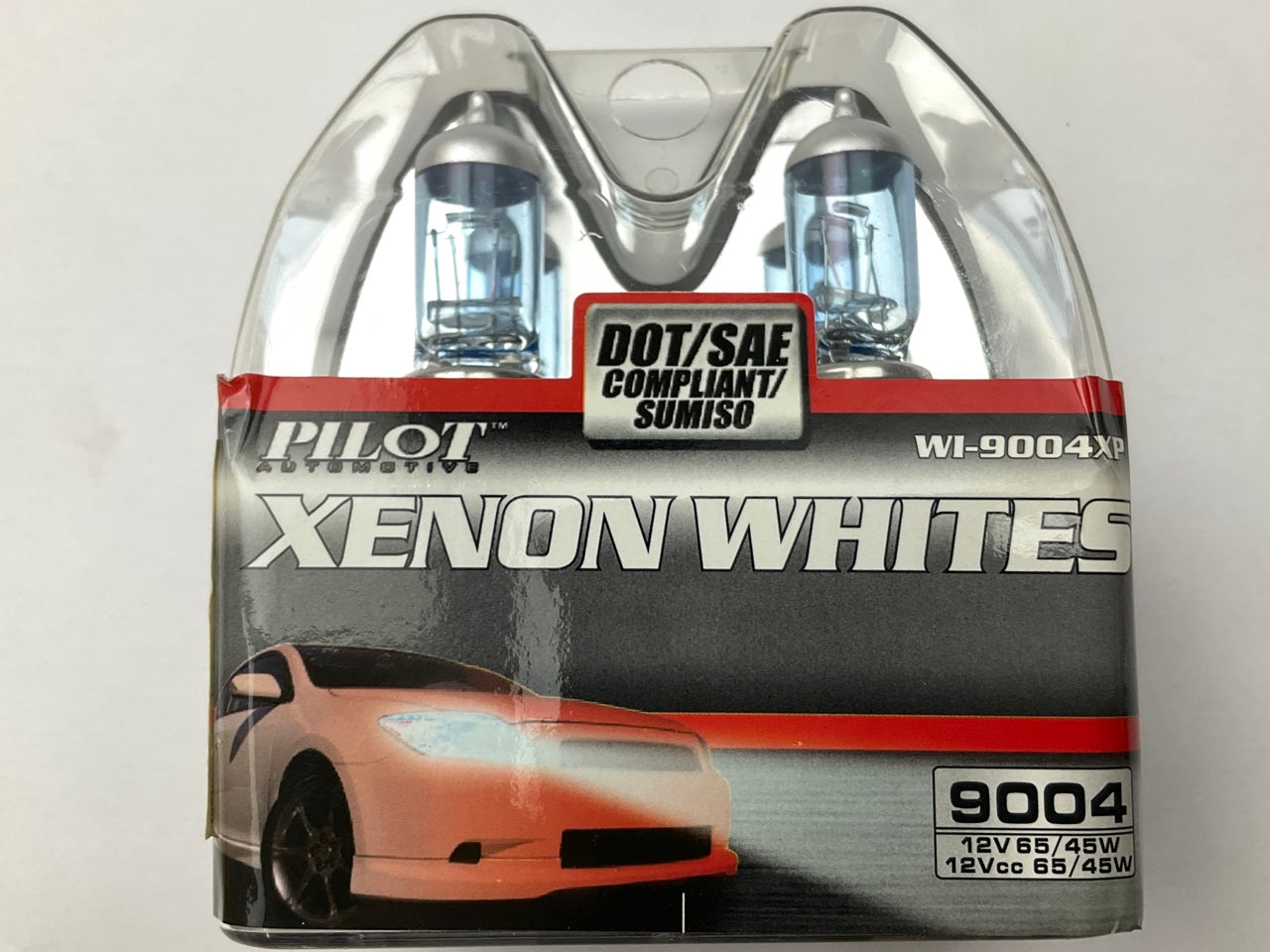 Pilot WI-9004XP Xenon Headlight Bulbs, White, 12V 65/45W