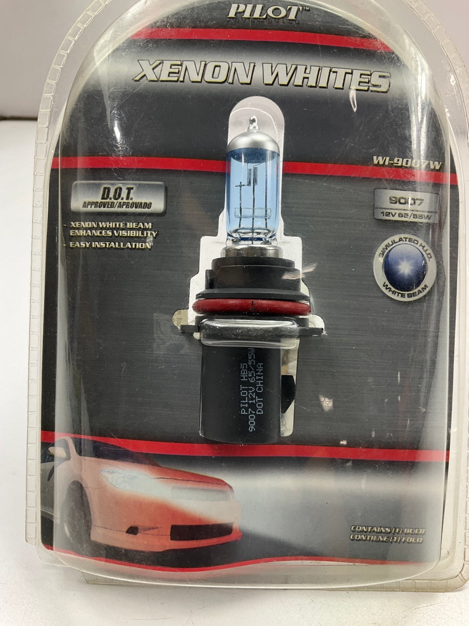 Pilot WI-9007W Hyper White Halogen Headlight Headlamp Bulb (9007 / HB5)