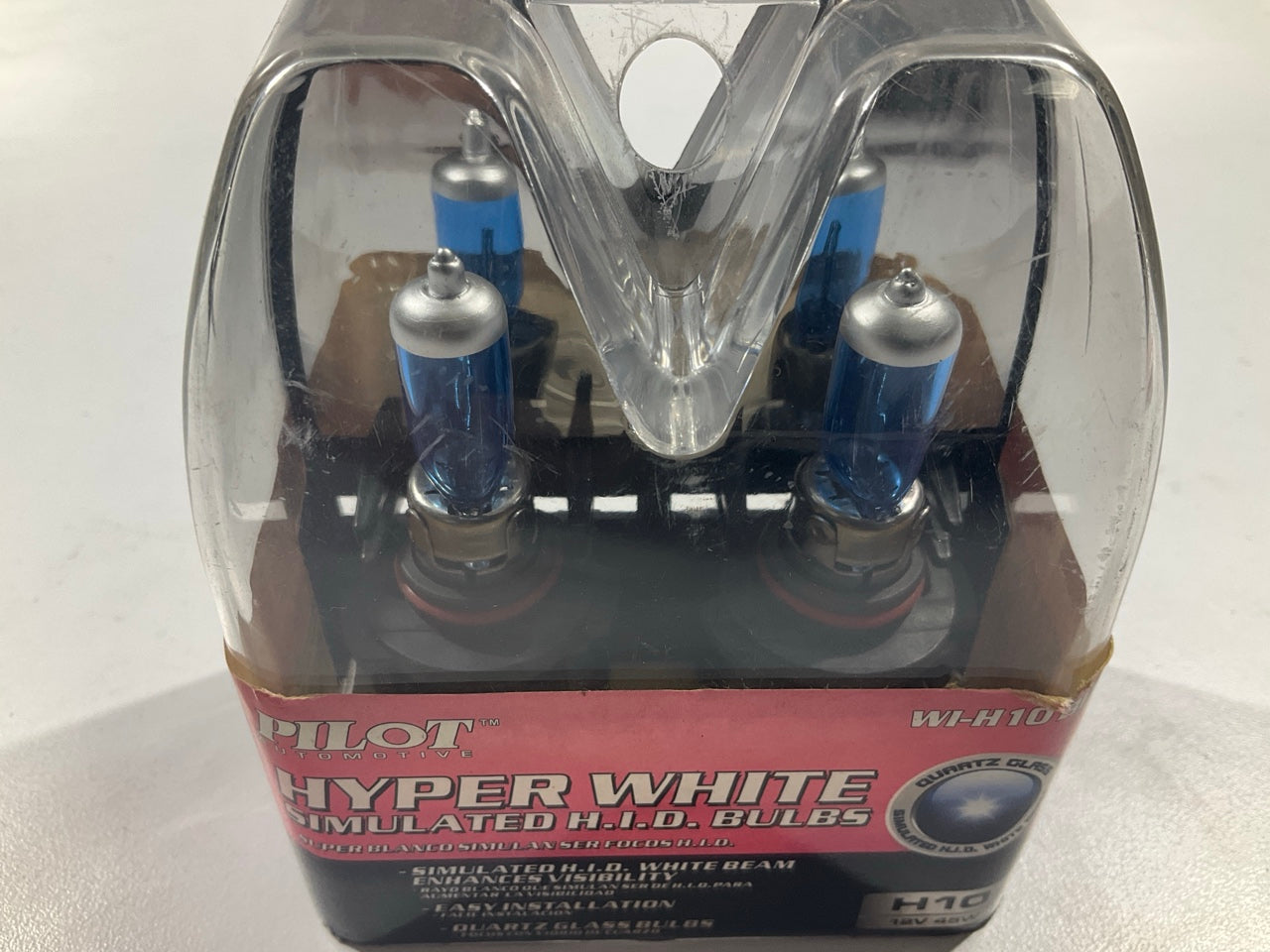 Pilot WI-H10BP Hyper White Simulated H.I.D Light Bulbs, H10, 12V/45W