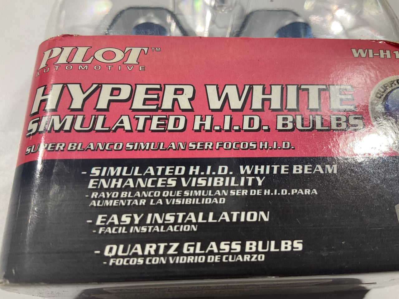 Pilot WI-H10BP Hyper White Simulated H.I.D Light Bulbs, H10, 12V/45W