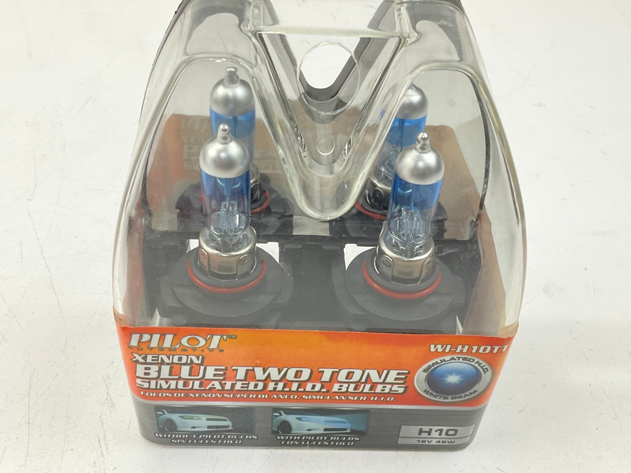 Pilot WI-H10TT H10 Xenon Blue Two Tone Simulated HID Light Bulbs, 12V 48W, PAIR