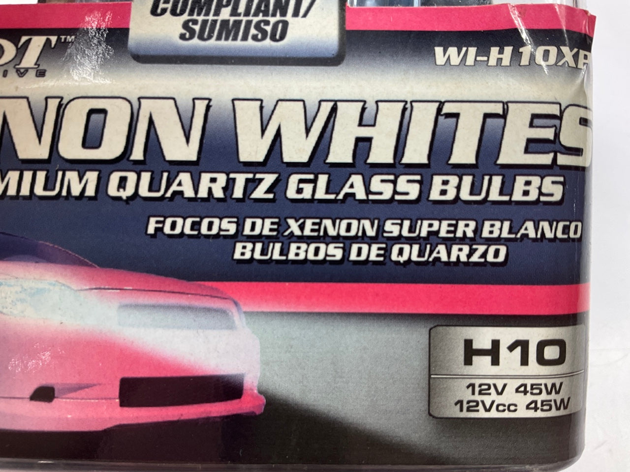 (2)pilot WIH10XP Xenon White H4 Coated Quartz Glass Light Bulbs, 12V 45W