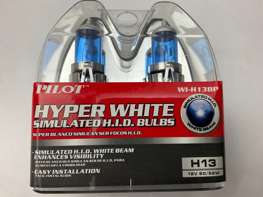 Pilot WI-H13BP Hyper White Simulated H.I.D. Bulbs, H13 12V 60/55W