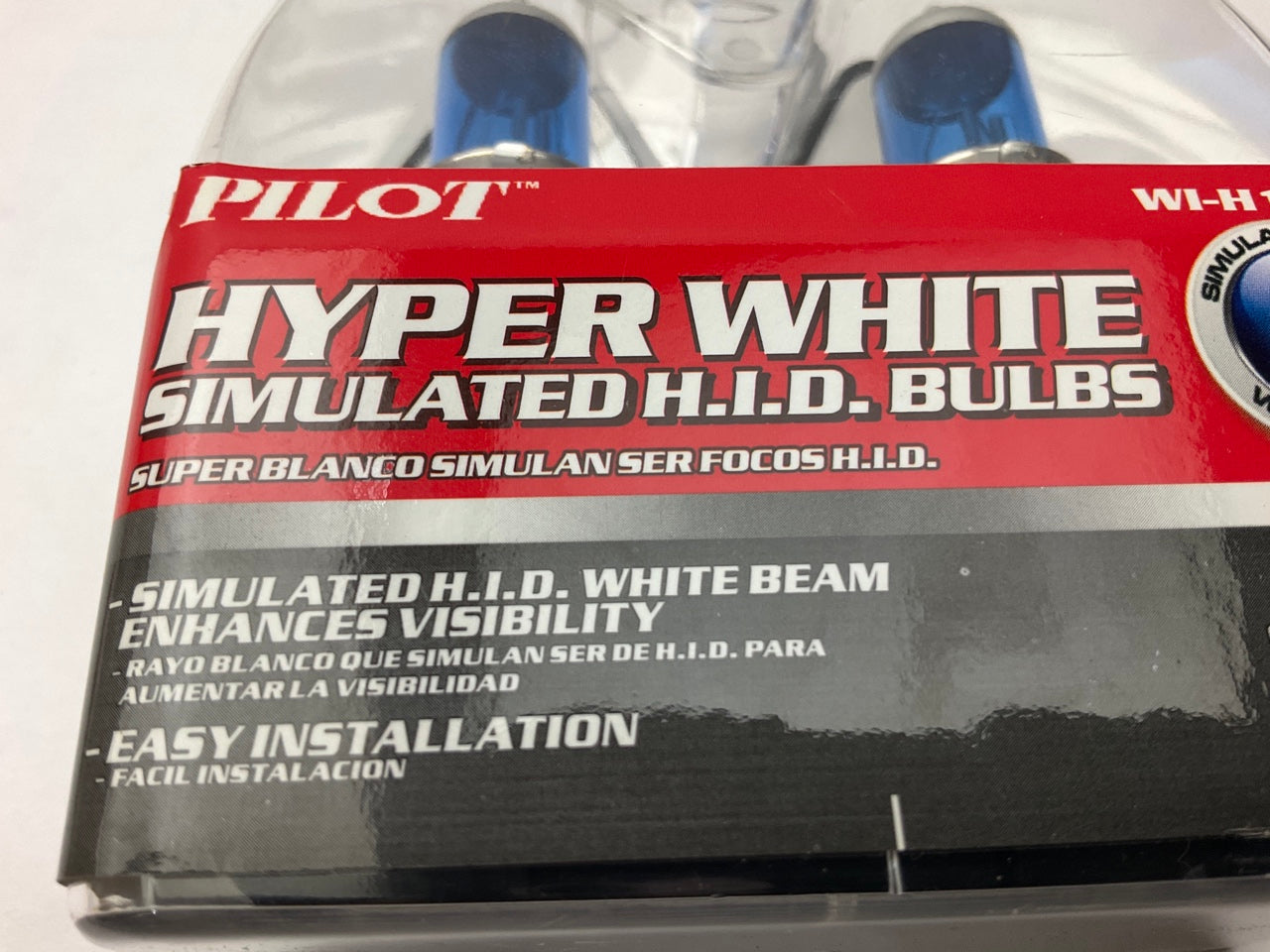 Pilot WI-H13BP Hyper White Simulated H.I.D. Bulbs, H13 12V 60/55W