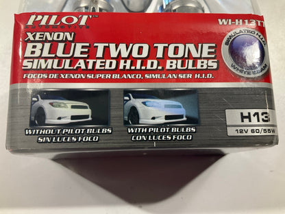 Pilot WI-H13TT Xenon Blue Two Tone Simulated HID Light Bulbs (H13), 12v 60/55W