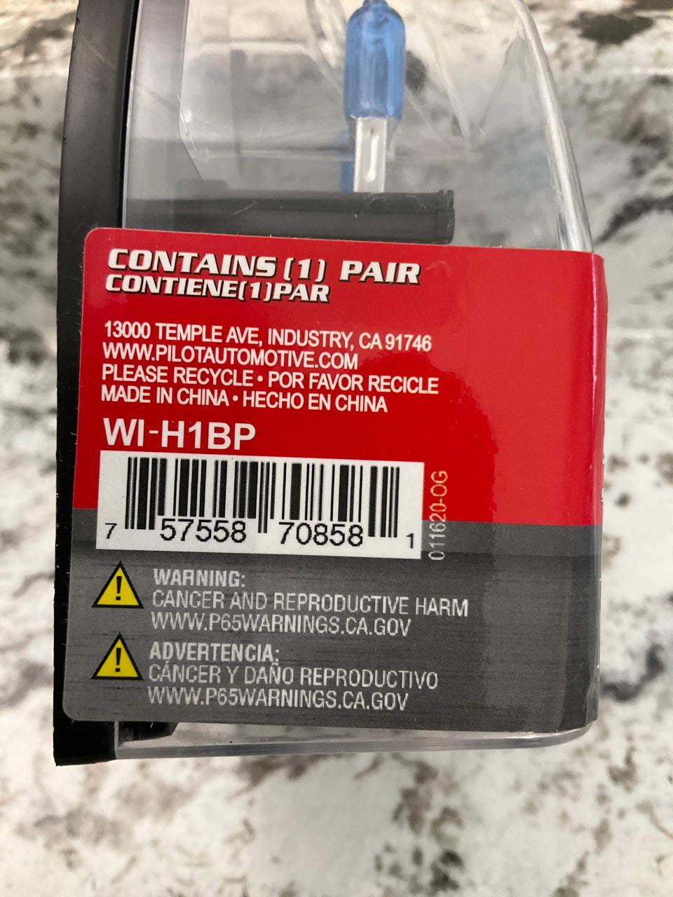 Pilot Automotive WI-H1BP Hyper White H1 Light Bulbs, Pair, Coated Quartz Glass