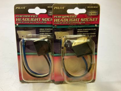 (2) Pilot Headlight Headlamp Light Bulb Socket Pigtail Connector H4 / 9003 Bulb